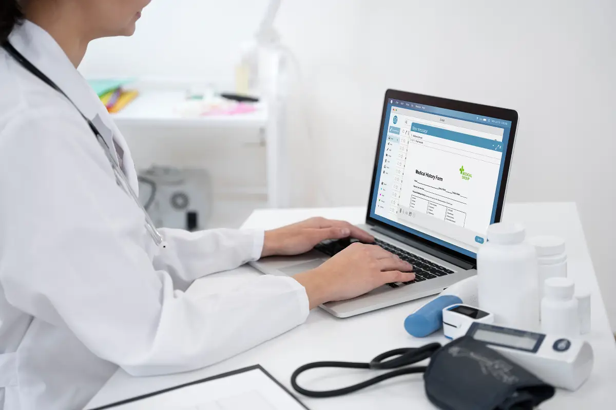 Financial dashboard showing medical billing analytics